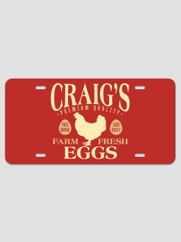 Farm Fresh Eggs : License Plates