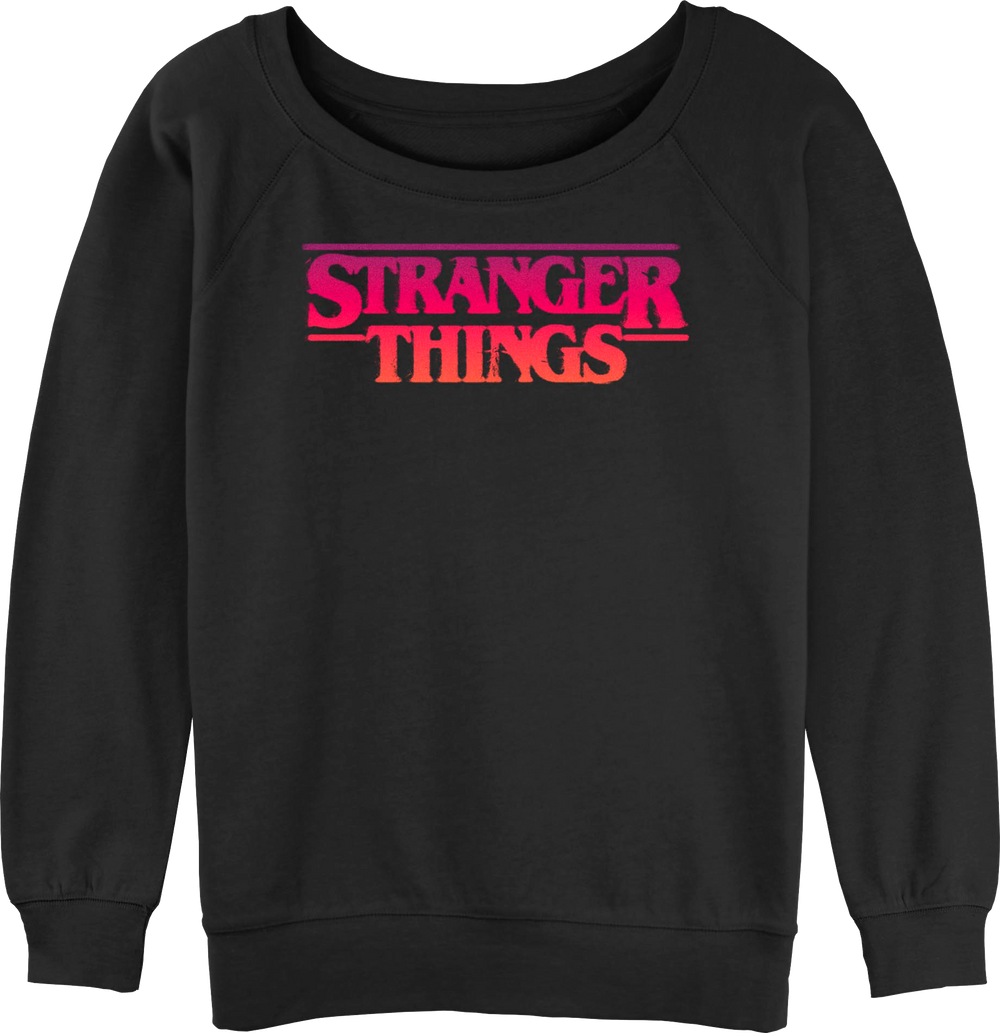 Womens Retrowave Logo Stranger Things Sweatshirt