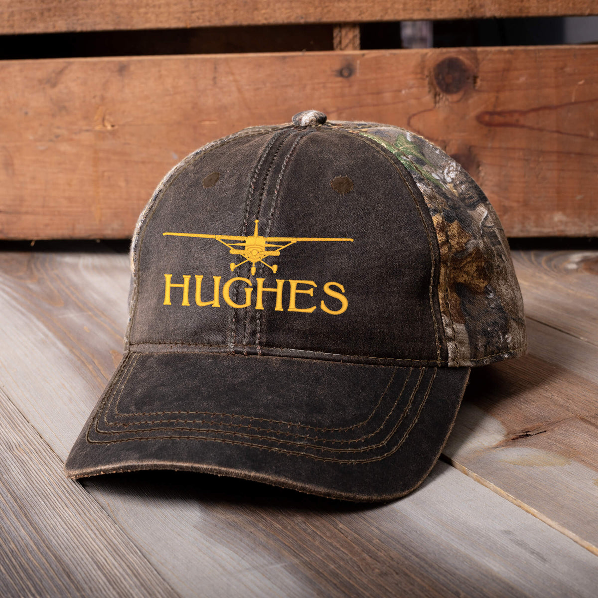 Airplane : Embroidered 2-Tone Camo Hats