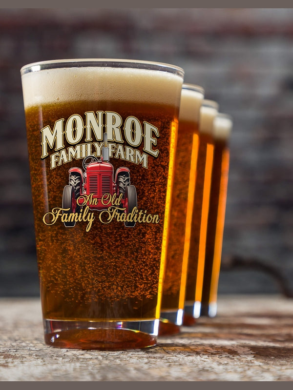 Farming Family Tradition : Pint Glasses - Color Printed