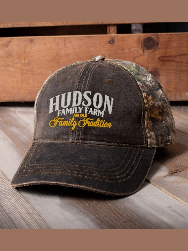 Farming Family Tradition : Embroidered 2-Tone Camo Hats