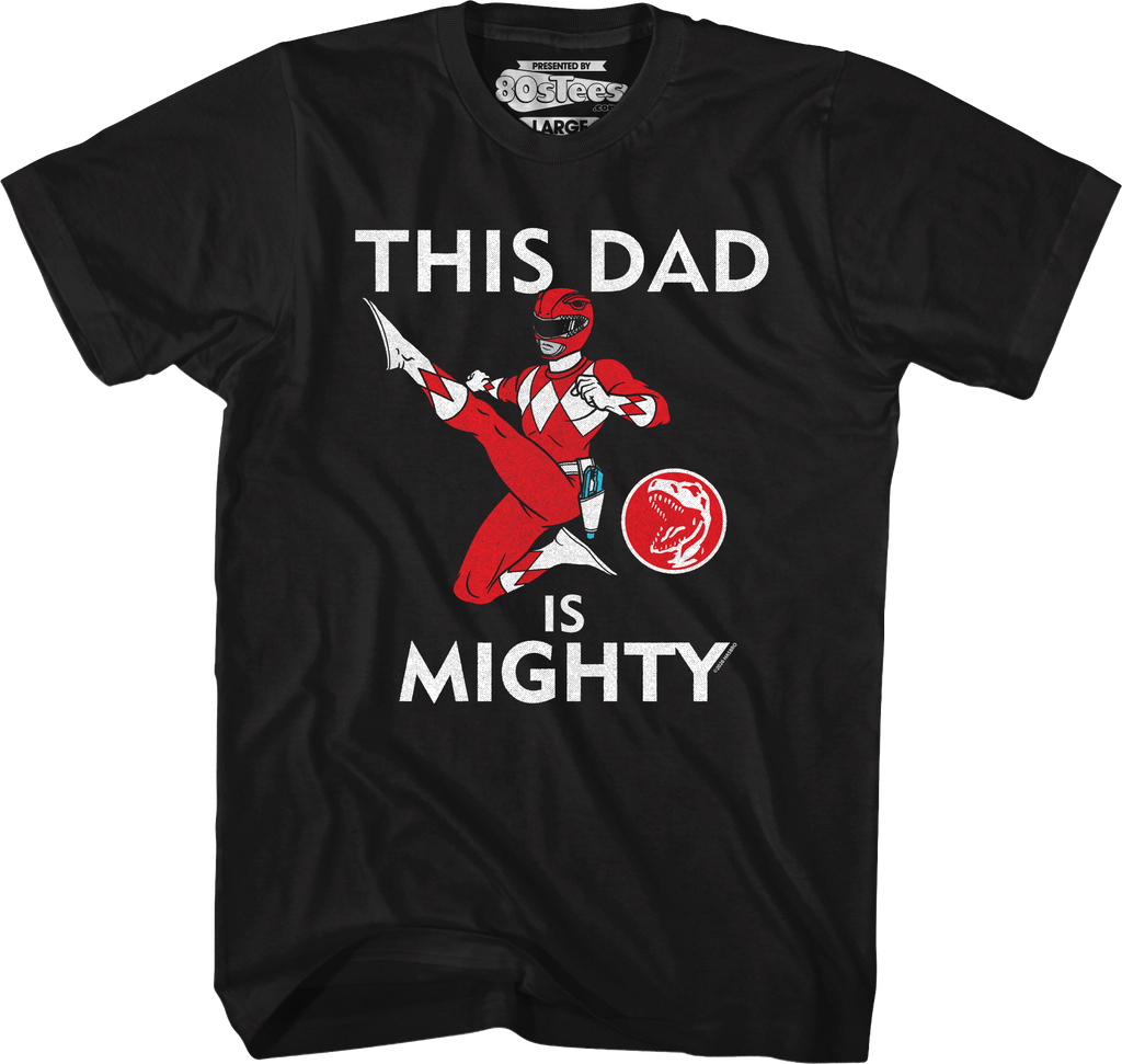 Red Ranger This Dad Mighty Morphin Power Rangers T-Shirt product image 4