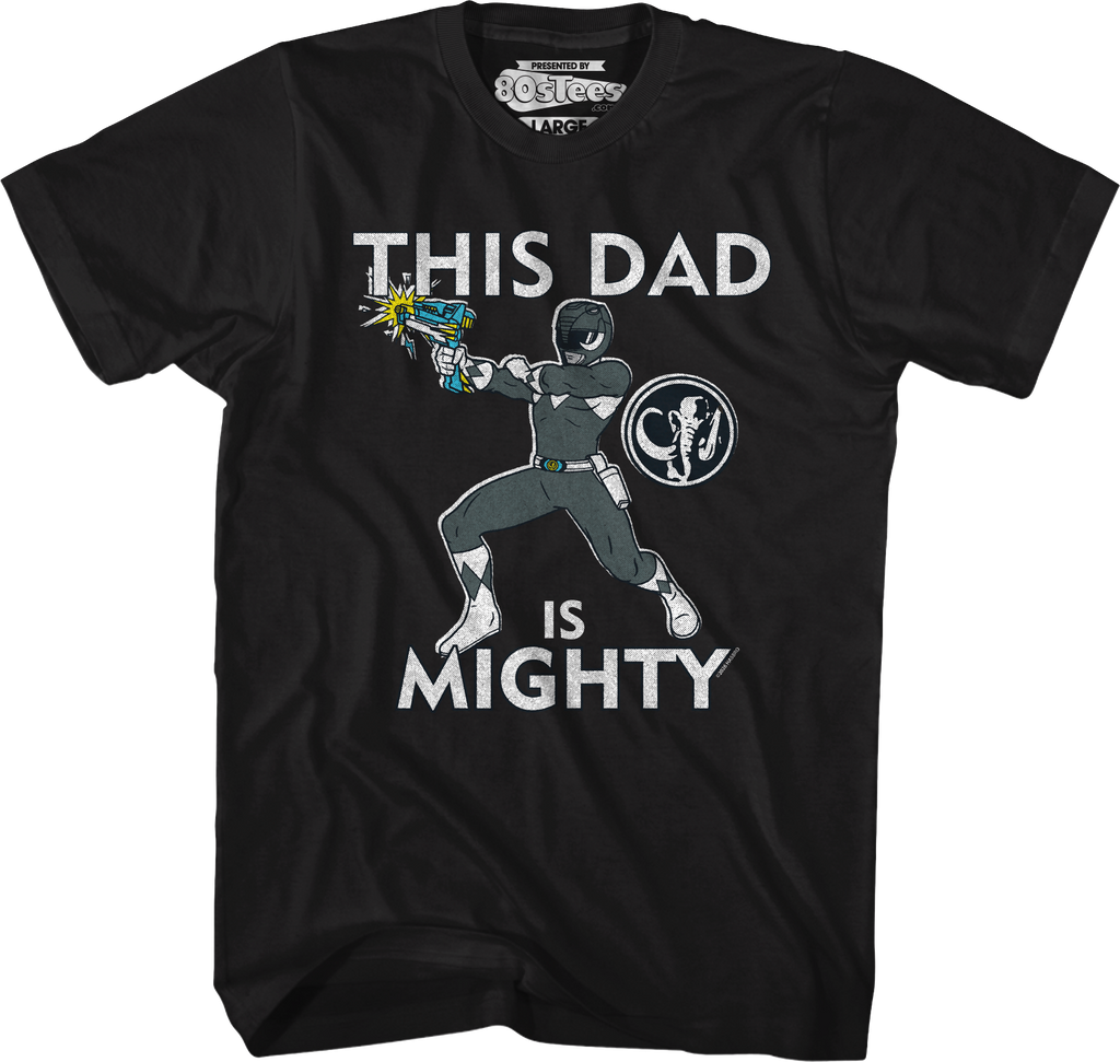 Black Ranger This Dad Mighty Morphin Power Rangers T-Shirt product image 4