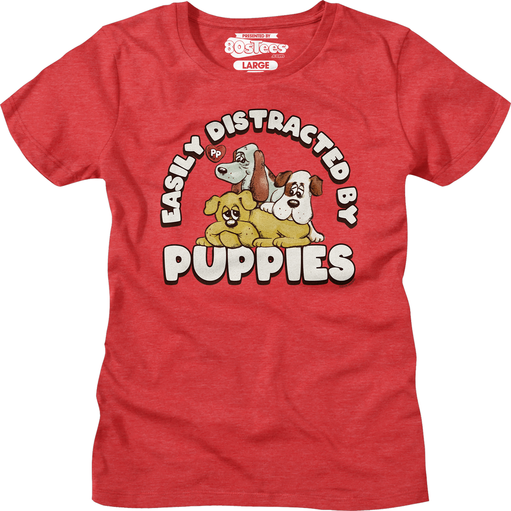 Womens Easily Distracted By Puppies Pound Shirt product image 5