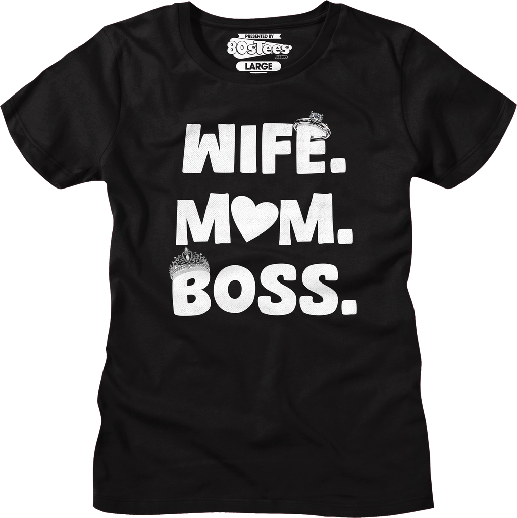 Womens Wife Mom Boss Shirt product image 4