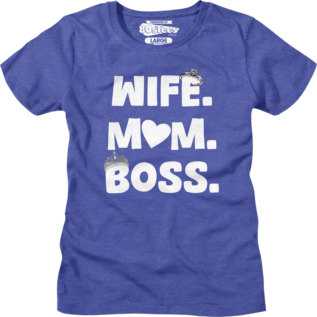 Womens Wife Mom Boss Shirt product image 5