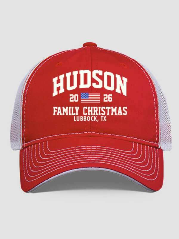 American Christmas Varsity : Embroidered Trucker Hats