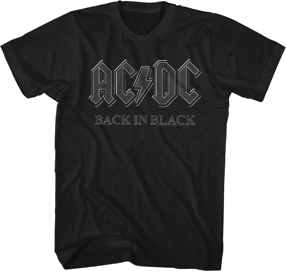 Back In Black Classic Logo ACDC T-Shirt product image 1