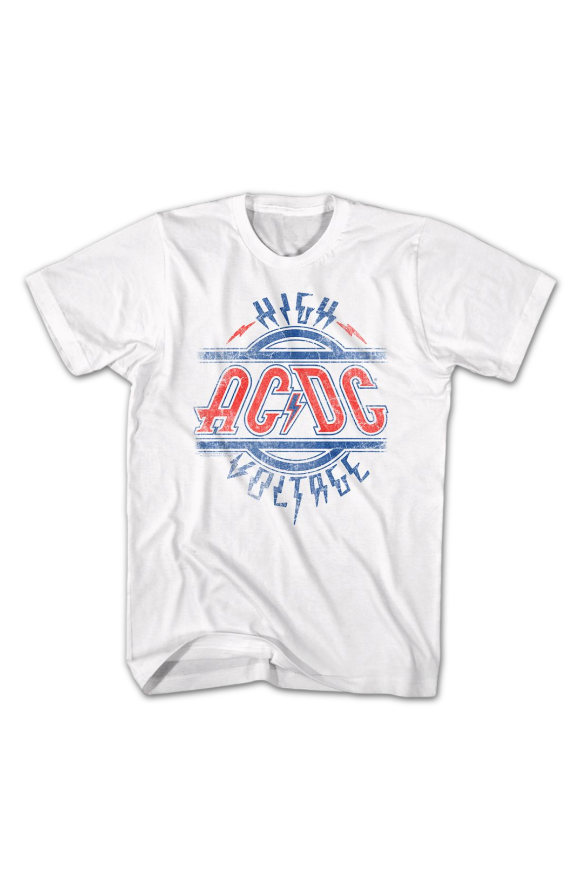 Red White And Blue High Voltage Logo ACDC T-Shirt product image 2