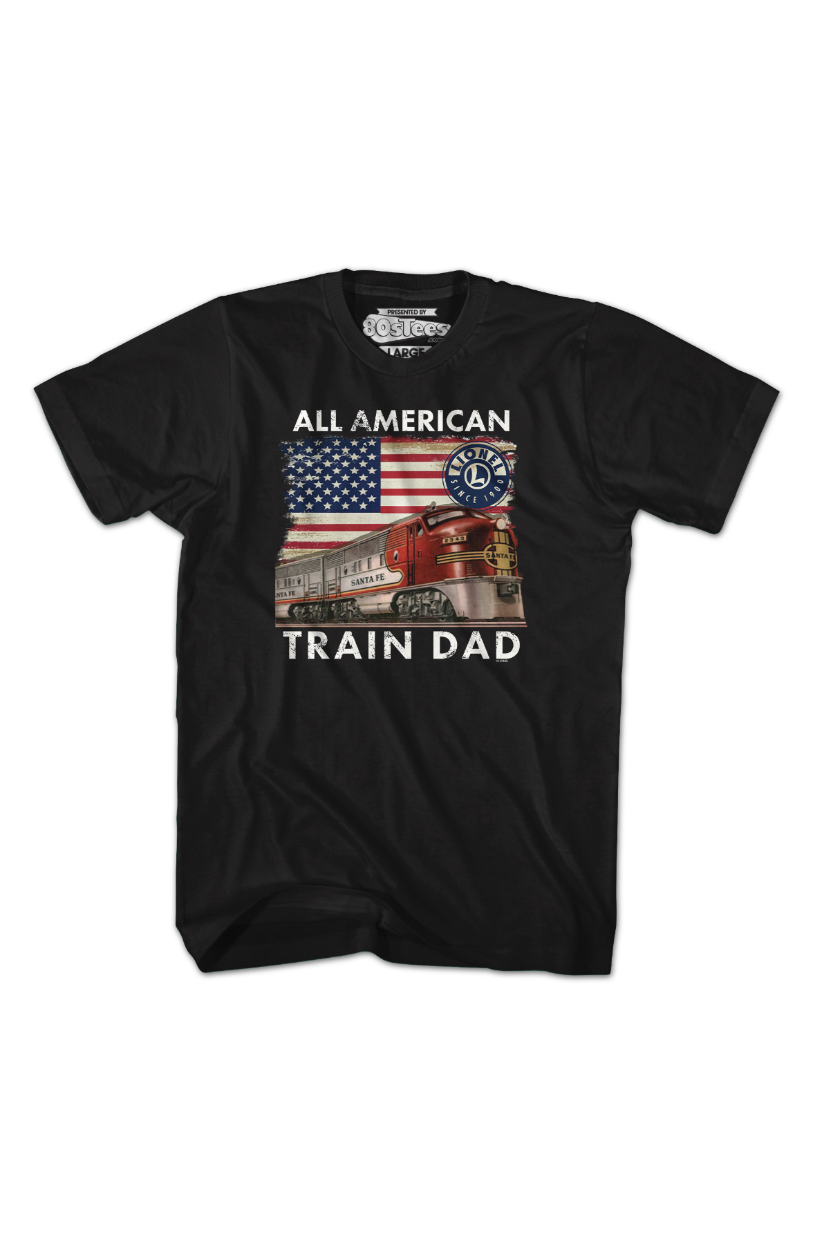 All American Train Dad Lionel Trains T-Shirt product image 2