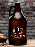 Antler Monogram : Beer Growlers - Color Printed