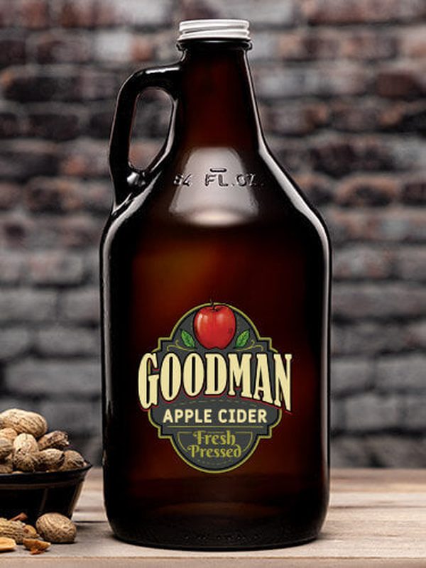 Apple Cider : Beer Growlers - Color Printed