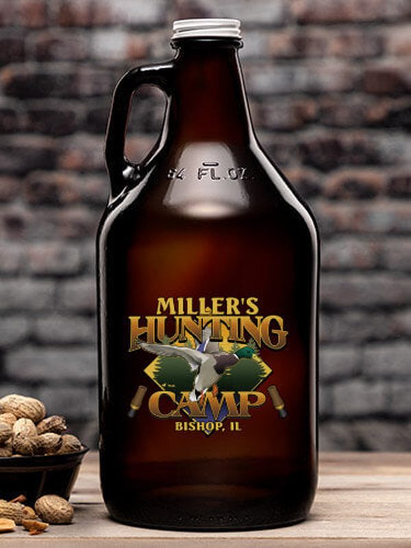 Duck Hunting Camp : Beer Growlers - Color Printed