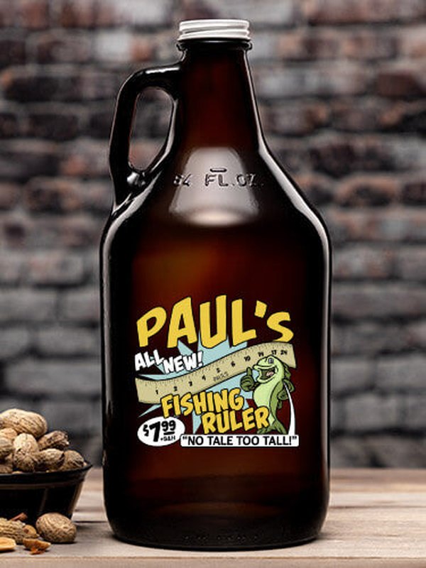 Fishing Ruler : Beer Growlers - Color Printed