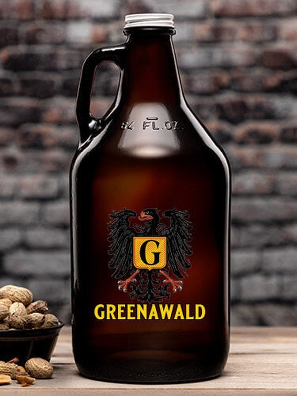 German Monogram : Beer Growlers - Color Printed product image 1
