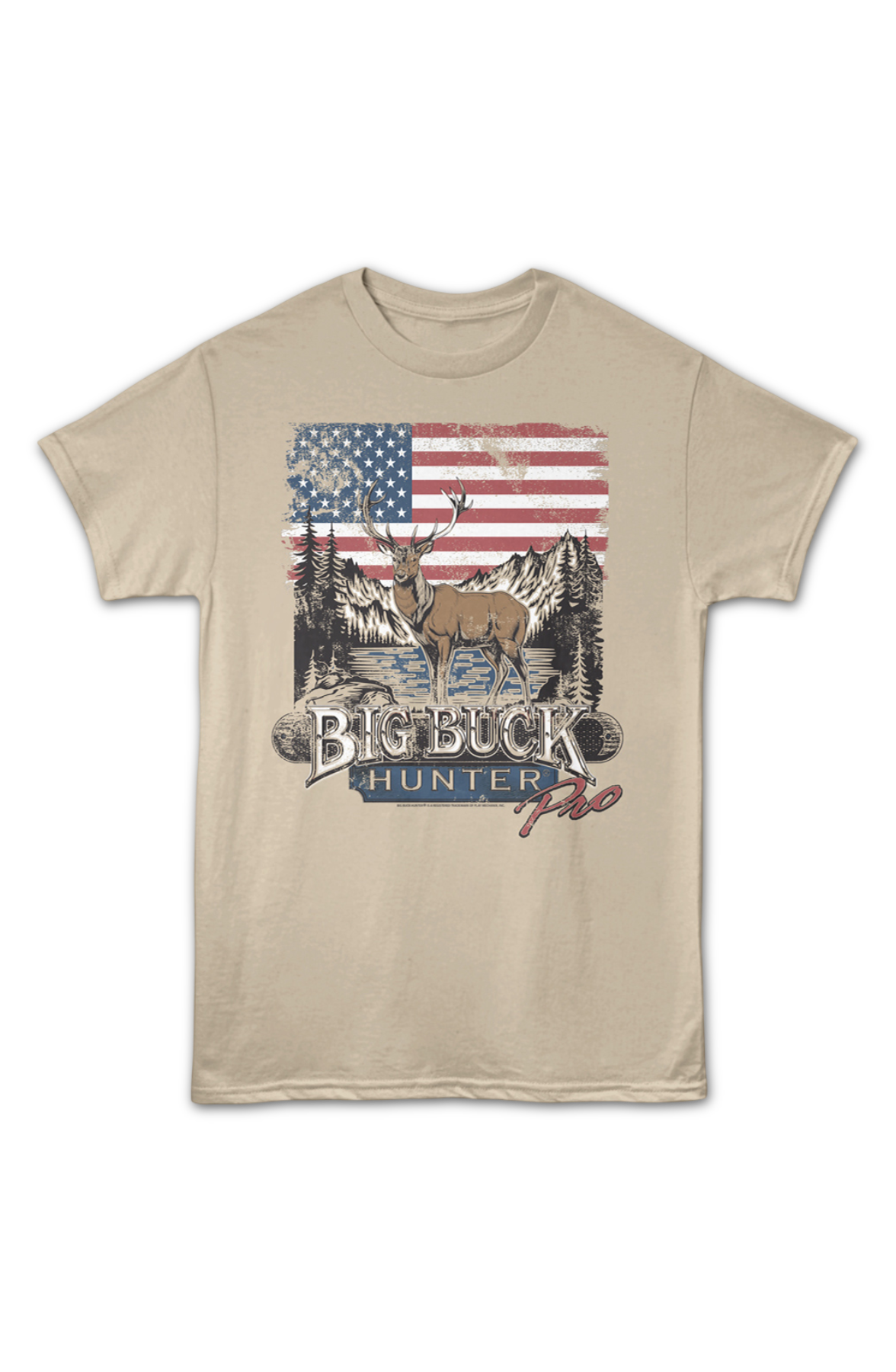 American Flag Big Buck Hunter T-Shirt product image 2