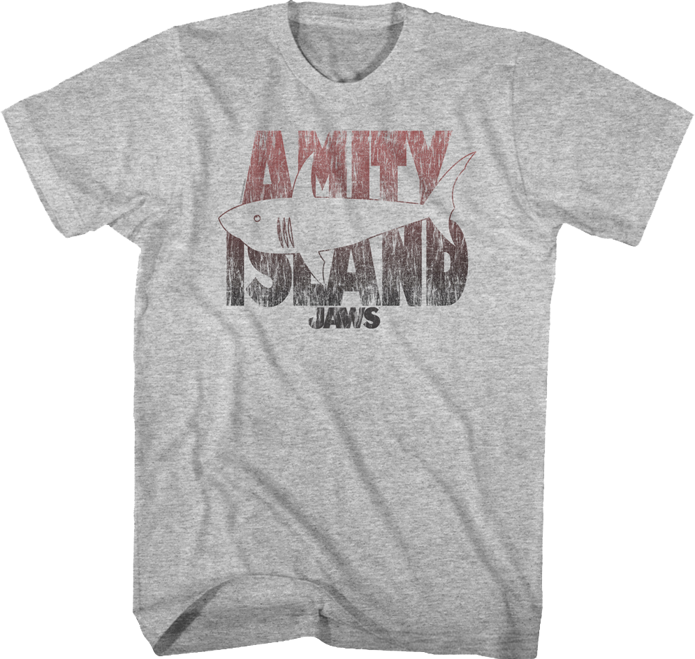Amity Island Shark Illustration Jaws T-Shirt product image 1