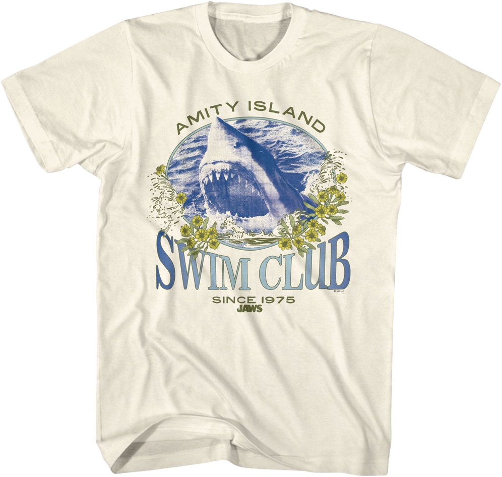 Amity Island Swim Club Since 1975 Jaws T-Shirt product image 1