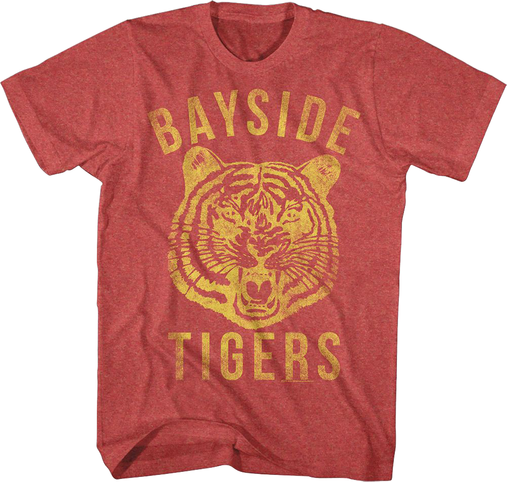 Bayside Tigers Retro Red Logo Saved By The Bell T-Shirt product image 1