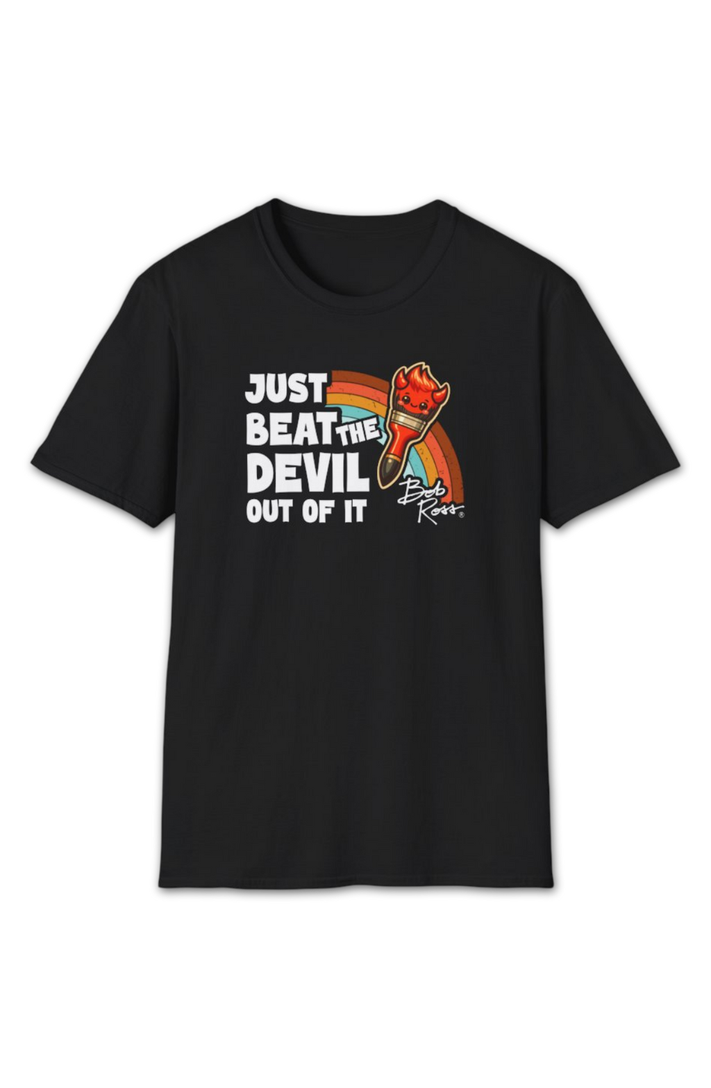 Printify Just Beat The Devil Out Of It Bob Ross T-Shirt product image 2