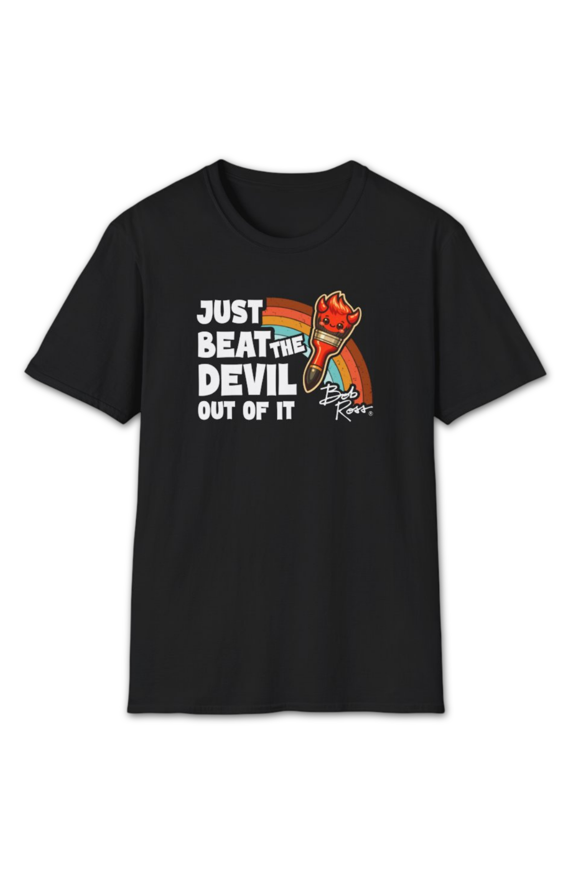 Printify Just Beat The Devil Out Of It Bob Ross T-Shirt product image 2