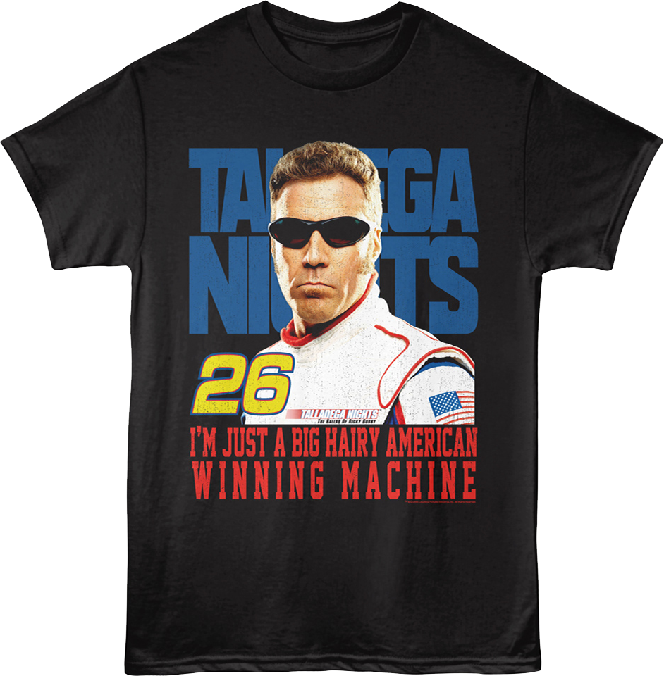 Big Hairy American Winning Machine Talladega Nights T-Shirt product image 1