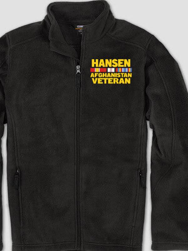 Afghanistan Veteran : Embroidered Fleece Jackets