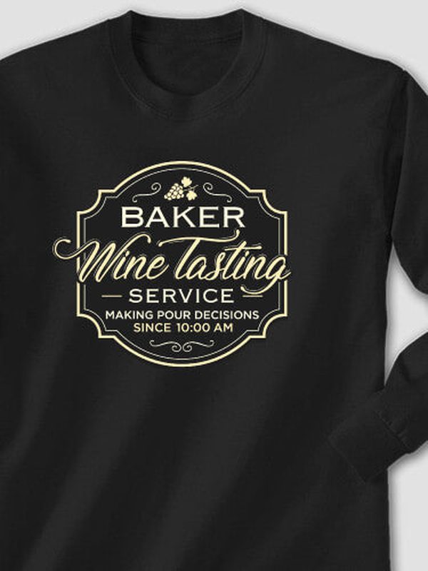 Classic Wine Tasting Services : Printed Long Sleeves