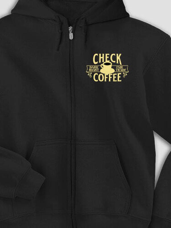 Coffee : Embroidered Zip Hoodies product image 1