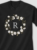 Cotton Wreath Monogram : Printed T-Shirts