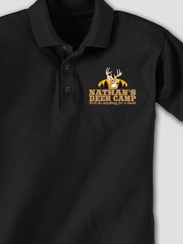 Deer Camp : Embroidered Polo Shirts product image 1
