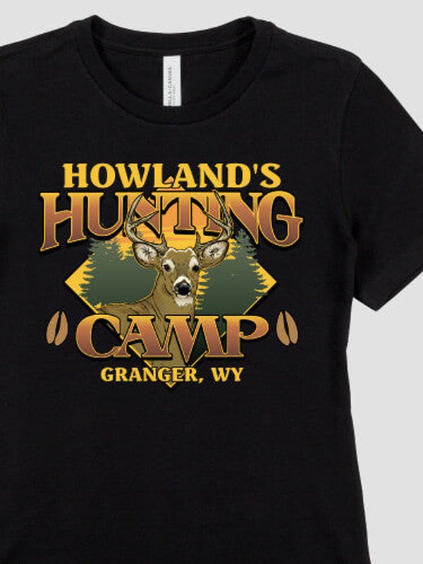 Deer Hunting Camp : Premium Printed T-Shirts