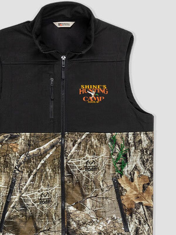 Duck Hunting Camp : Embroidered 2-Tone Camo Vests