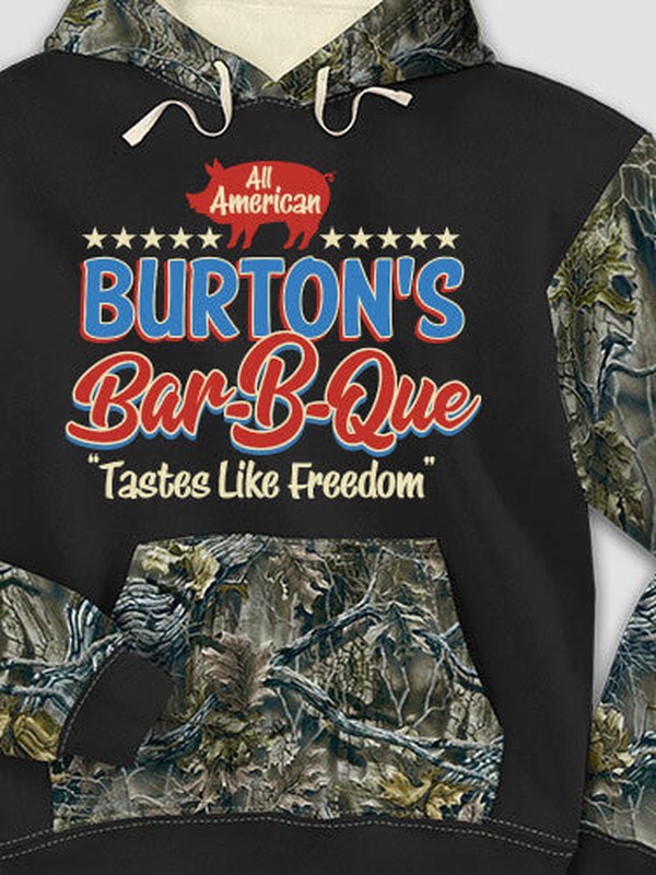 All American BBQ : Printed 2-Tone Camo Hoodies product image 1
