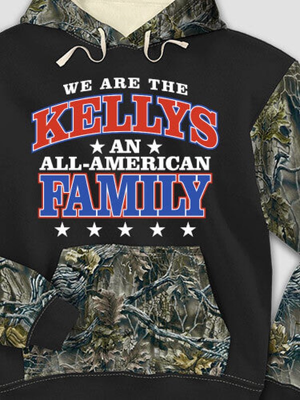 All American : Printed 2-Tone Camo Hoodies product image 1