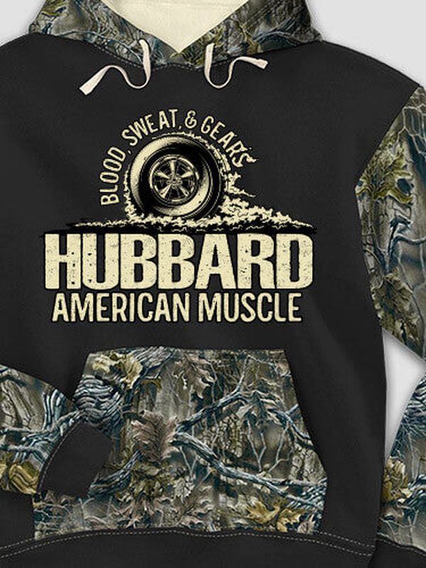 American Muscle : Printed 2-Tone Camo Hoodies product image 1