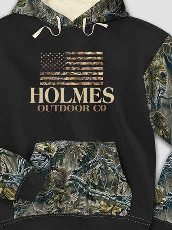 American Outdoor Company : Printed 2-Tone Camo Hoodies product image 1