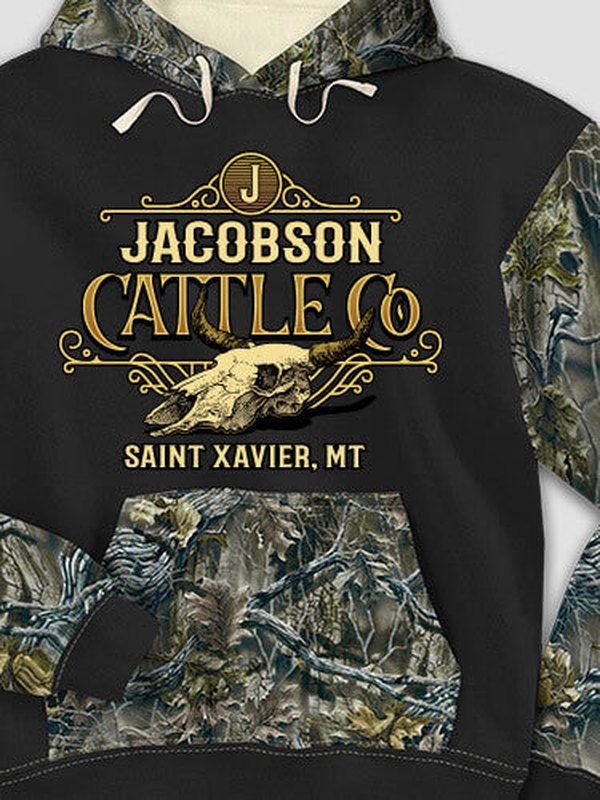 Cattle Company : Printed 2-Tone Camo Hoodies product image 1