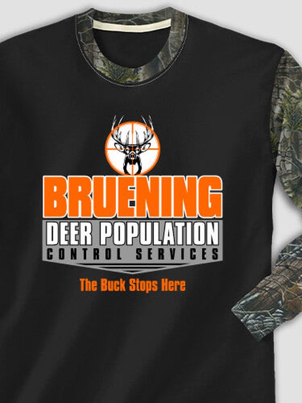Deer Services : Printed 2-Tone Camo Long Sleeves