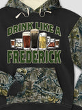 Drink Like A : Printed 2-Tone Camo Hoodies product image 1