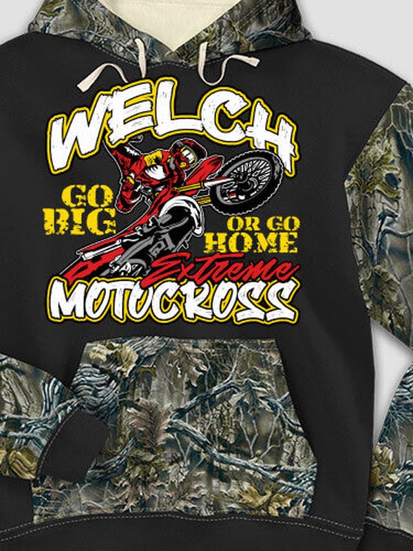 Extreme Motocross : Printed 2-Tone Camo Hoodies product image 1