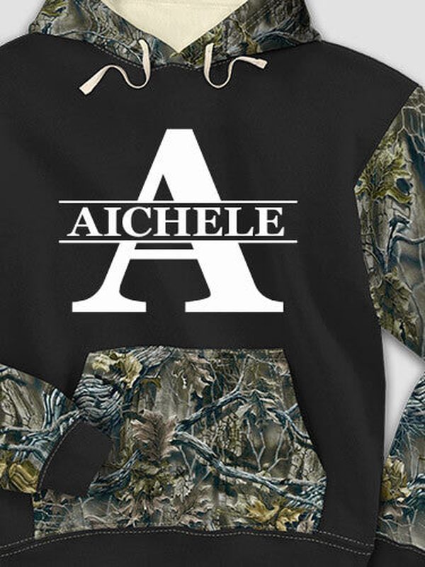 Family Monogram : Printed 2-Tone Camo Hoodies product image 1