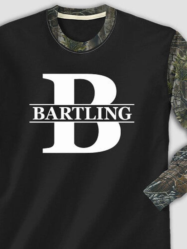 Family Monogram : Printed 2-Tone Camo Long Sleeves