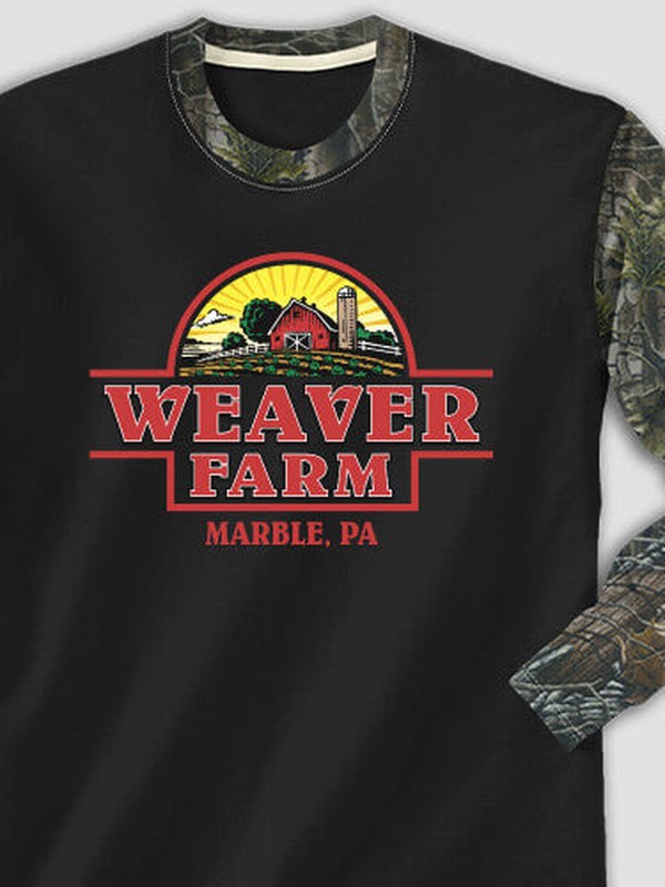 Farm : Printed 2-Tone Camo Long Sleeves