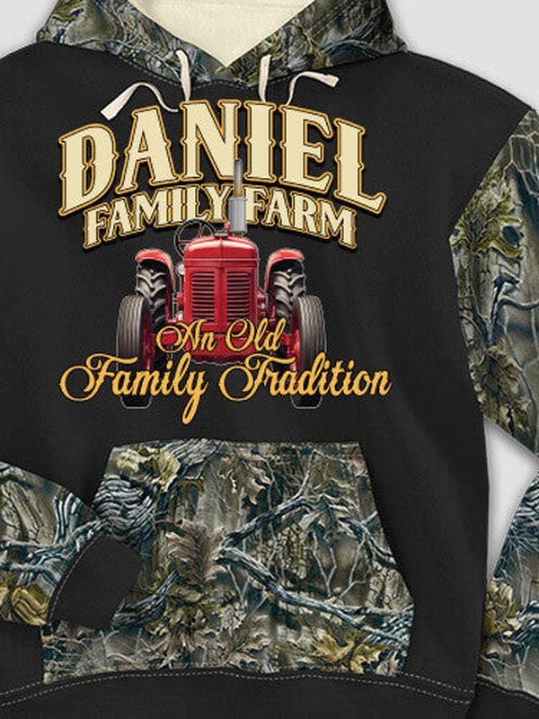 Farming Family Tradition : Printed 2-Tone Camo Hoodies product image 1