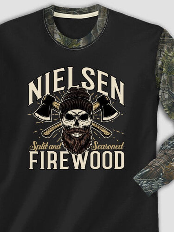 Firewood : Printed 2-Tone Camo Long Sleeves