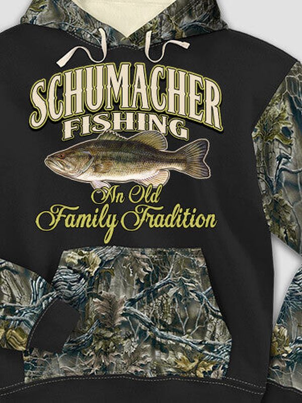 Fishing Family Tradition : Printed 2-Tone Camo Hoodies product image 1