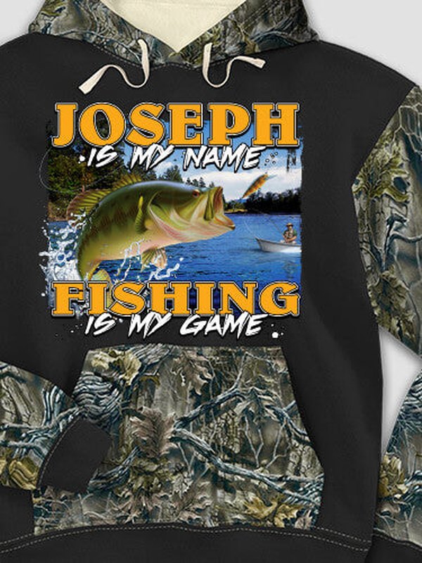 Fishing is my Game : Printed 2-Tone Camo Hoodies product image 1