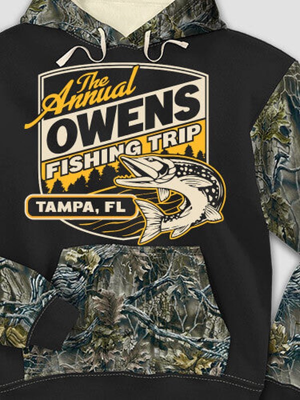Fishing Trip : Printed 2-Tone Camo Hoodies product image 1