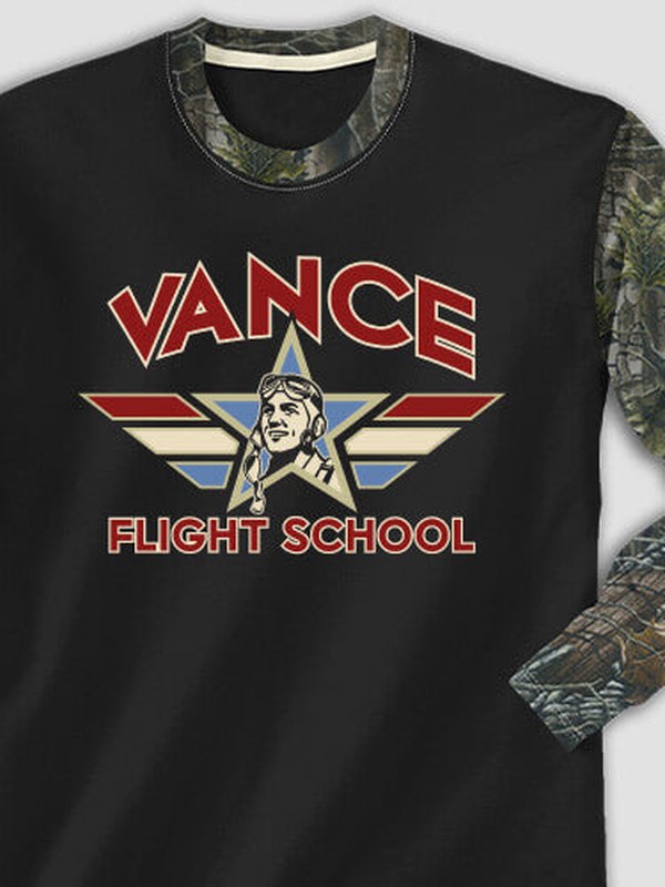 Flight School : Printed 2-Tone Camo Long Sleeves